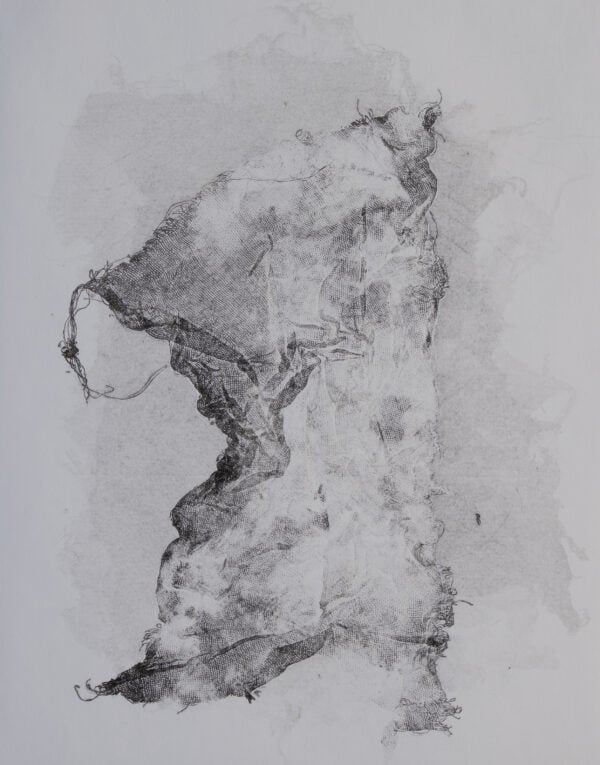 A second print of a piece of rectangular cheese cloth.